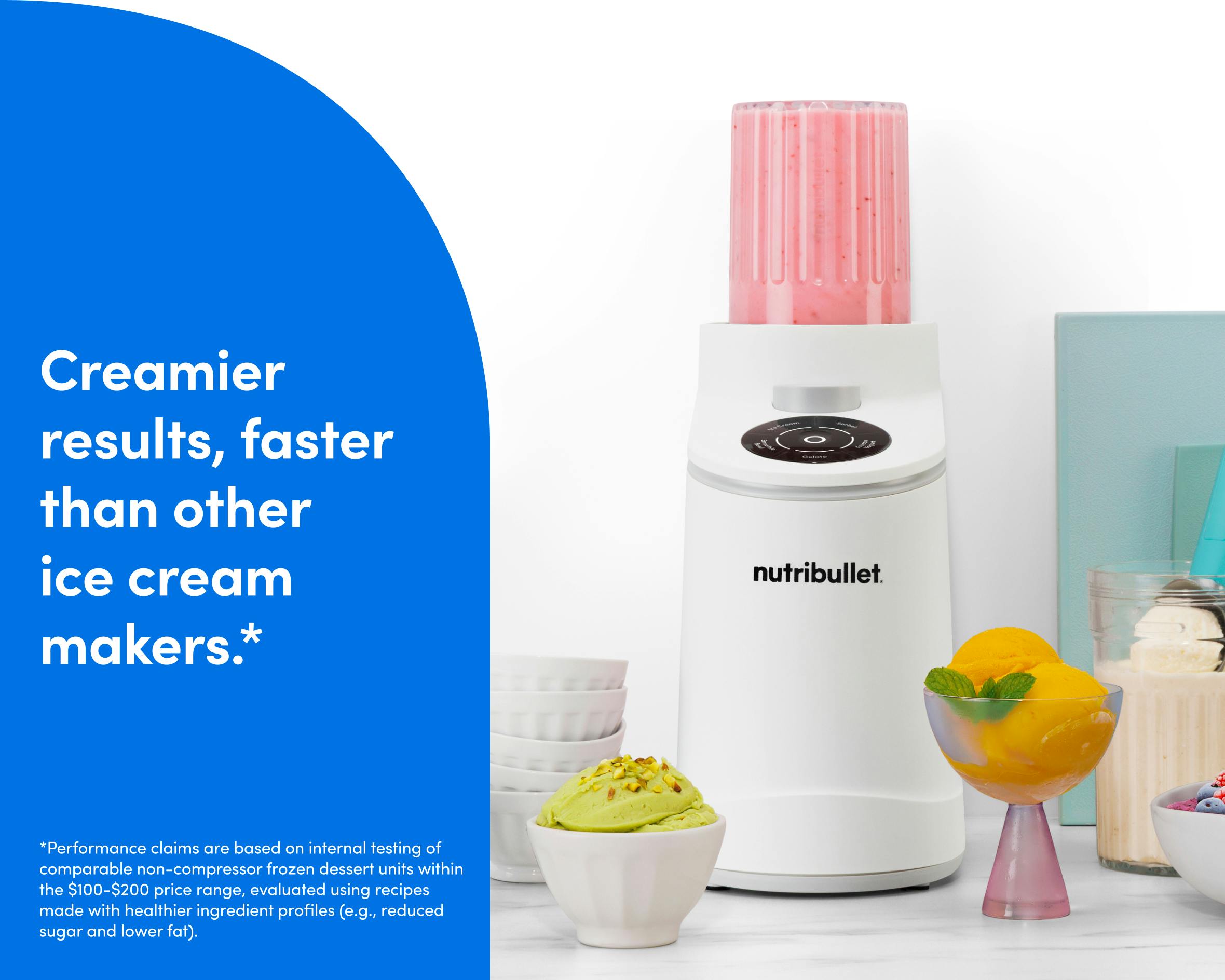 nutribullet Chill Ice Cream Maker delivering smoother and creamier results compared to similar machines