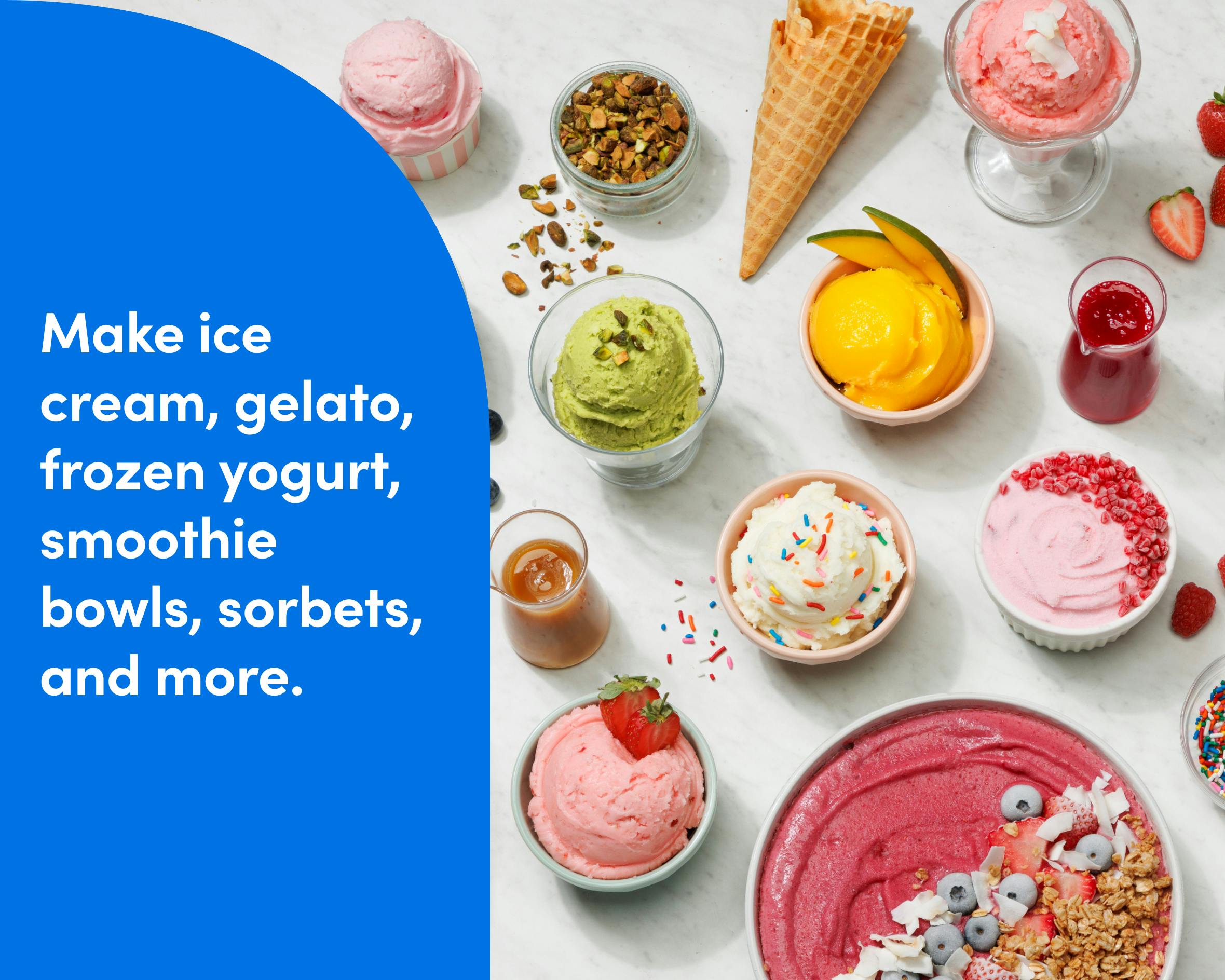 nutribullet Chill Ice Cream Maker for ice cream, gelato, frozen yogurt, sorbet, and smoothie bowls
