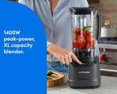 A zoomed-in shot of the nutribullet Power Core Blender on the ktichen counter