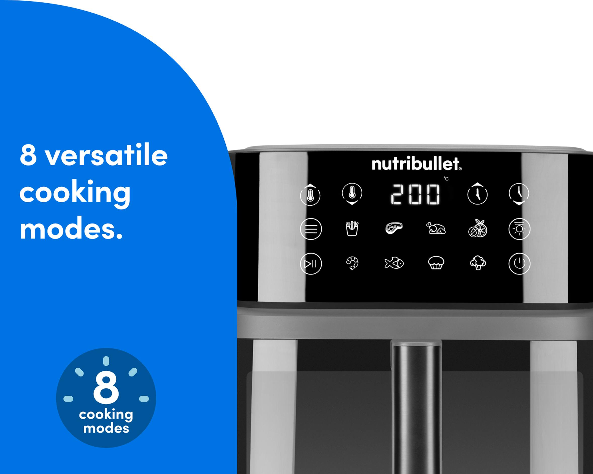 nutribullet CrispLite™ Vision Air Fryer control panel modes