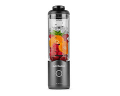 Straight-on shot of the nutribullet Flex portable blender in Gunmetal Gray