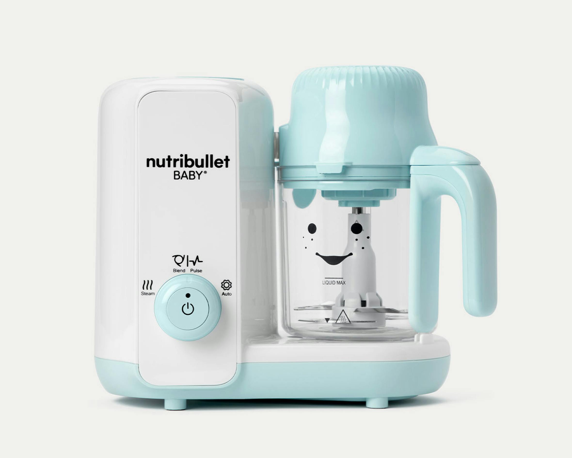 Empty Baby steam and blend on a white background
