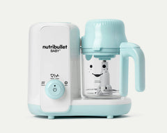 Empty Baby steam and blend on a white background