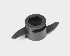 Close up on the Food Processor Dough Blade on a white background.